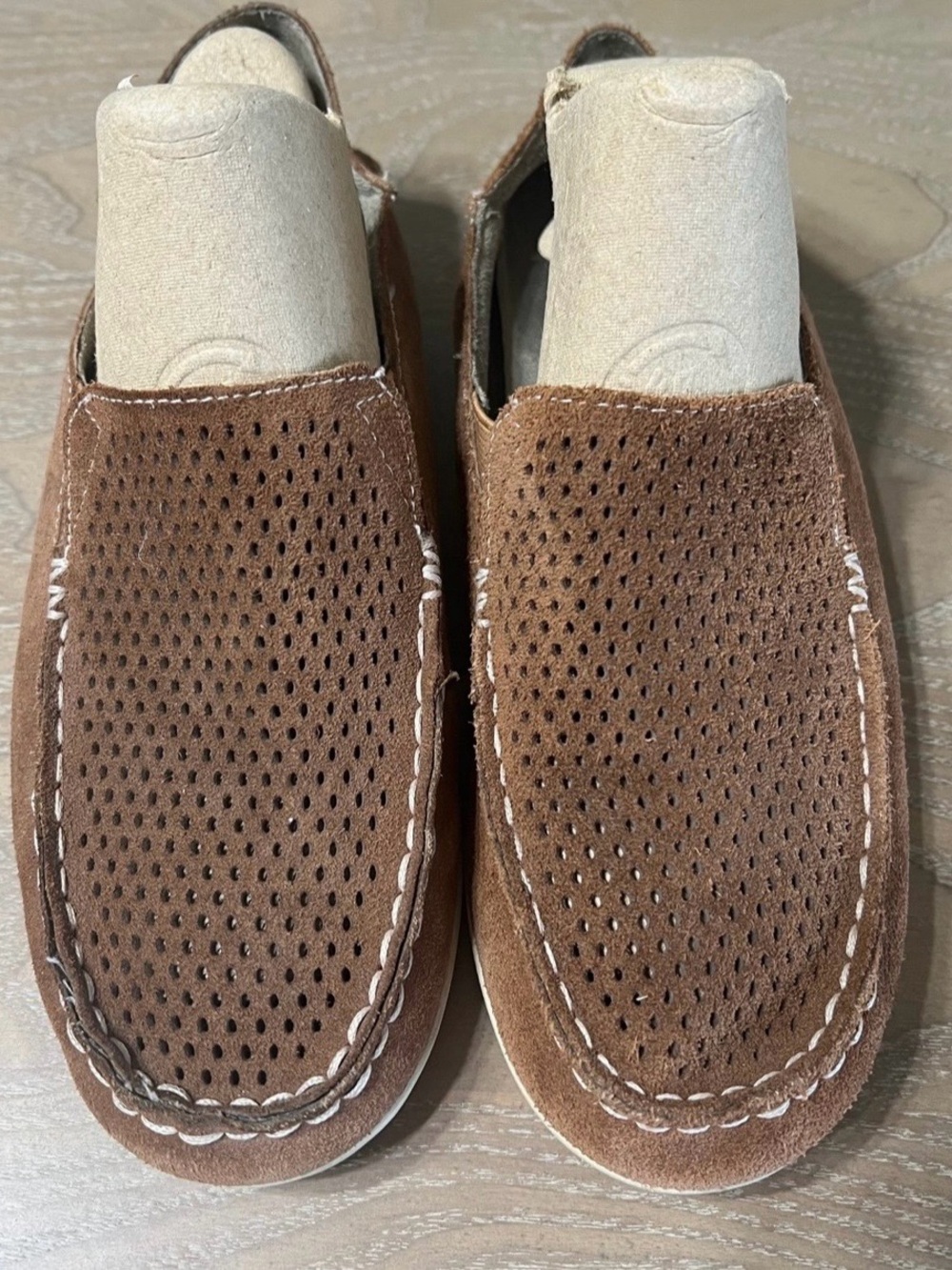 OluKai Nohea Perf Slip On Loafers BLUE & BROWN size 7 LOT - Picture 7 of 14